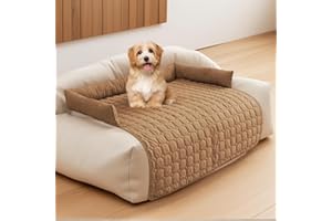 LiveGo Dog Sofa Bed, Pet Couch Covers, Non Slip Cover For Dogs/Pets, Breathable Dog Sofa Cover, Washable Dog Bed For Sofa, Sofa Protectors From Pets Cooling Mat (Brown, 75 x 75 x 12cm)