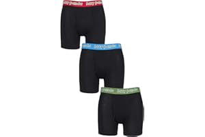 SockShop Lazy Panda Men’s Bamboo Boxer Shorts, Soft and Breathable Boxers, Label-Free Underwear for Everyday Comfort, Environmentally Friendly, Multipack of 3