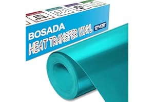 BOSADA Plotterfolie Textil PU Heat Transfer Vinyl 30.5x366cm Flexfolie für T-Shirt Kleidung, Logo, Hut, Stoff (Smaragd)