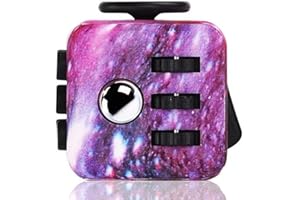 Paochocky Galaxy Fidget Toy Cube Toy with Click Ball, Anti-anxiety Anti-Stress Fidget Toys for Children, Teen, Adult Stress Reliever