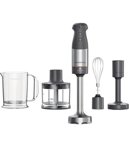 Kenwood QuickMix Go HMP40 Batteur Électrique Portable 350W - Sac Intégré, Fouet & Crochet Inox, Bleu Design Compact