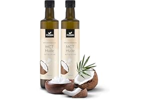 FOODIN Huile MCT 100% Huile de Coco,Triglycérides à Chaîne Moyenne (MCT), Sans Gluten & Végétalienne, de Coco Pure pour Athlètes, Idéale pour Régimes Cétogènes & Bienfaits Santé, 2 x 500 ml