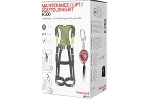 Honeywell Miller PSS H500 Comfort Full Body Construction IC6 Harness Kit, Lanyard Keepers, Dedicated SRL Web Link, RFID Label Tag, Rated to 140 kg, Size 2, 1036598