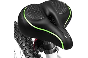 MSDADA Selle de Vélo Surdimensionnée pour Homme et Femme - Confortable à Mémoire de Forme - Large Siège de Vélo pour Vélo de Course Urbain, VTT, Cruiser, Stationaire, Peloton Spin Bikes