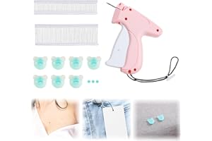 SoeUyd Pistola Etiquetadora Ropa, Stitchy Pistola Ropa, Stitchy, Pistola de Microcostura para Etiquetar Prendas, Coser Ropa, Fijar Edredones, Etc, El Material de Plástico Blando es Seguro de Usar