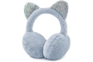 SEYUFN Ohrenschützer für Mädchen, Ohrwärmer aus weichem Plüsch, für Kinder, verstellbare Ohrenschützer, für den Außenbereich, warm, Winter