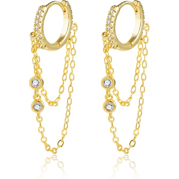 KRUCKEL Sparkling Lines & Curves Stud Earrings - 7139027 price in UAE | Amazon UAE