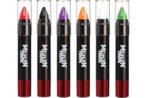 Moon Terror Crayon de corps de bâton de peinture de visage d’Halloween | Maquillage SFX | Maquillage à effets spéciaux | , Ensemble de 6, 3,2 g (Ensemble de 6)