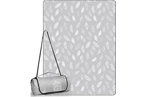 ‎DEWUR DEWUR Picknickdecke wasserdicht waschbar, Stranddecke Sandfrei XXL Campingdecke Strandmatte isoliert mit wasserdichter Unterseite (300 x200 cm, Grau)