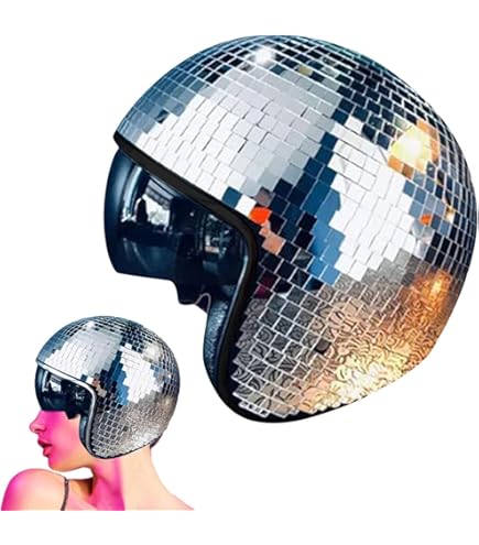 Disco Ball Helm Spiegel Glas Glitter Classic Party Bar Room Party Decoratie Amerikaanse Retro Art Disco Shiny Hat Ornamenten | NL