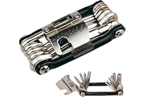 VJK 17 in 1 Bike Multi Tool Kit with Chain Breaker Ergonomic and Lightweight MTB Bike Repair Kit Motorcycle Accessories Stainless Steel