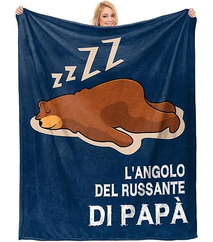 Julazy Coperta Per Festa Del Papà, Regalo Di Compleanno Per Papà Da Figlia, Figlio, 152,4 X 127 Cm, Idea Regalo Per Papà Da Bambini, Idee Regalo Per Papà