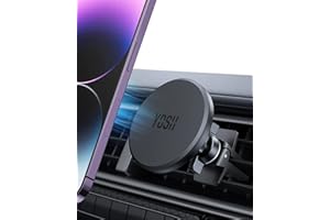 YOSH Supporto Auto Mag-Safe, Calamita Cellulare, Porta 360° Rotation per iPhone 12/13/14 Pro Pro Max Mini Plus e custodia Mag-Safe