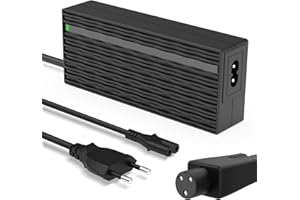 Honszex Chargeur Hoverboard 42V 2A, Chargeur Overboard 3 Broches Universel, Chargeur Trotinette Electrique, Chargeur de Batterie Lithium 36V pour Hoverboard Kart, Overboard Kart, Vélos Électrique