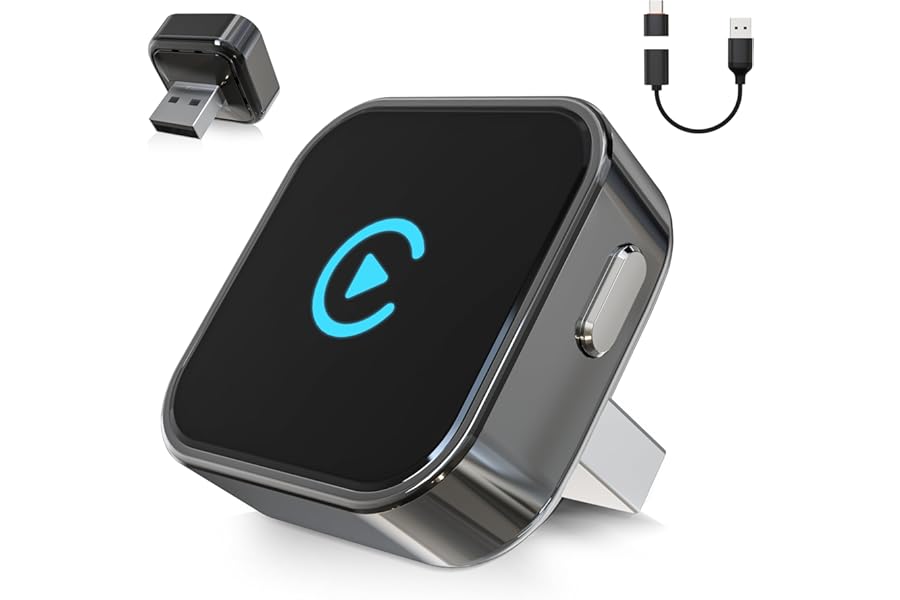 Wireless CarPlay & Android Auto Adapter 2026 Upgrade Instant 2-Phone Switch, 2-in-1 Plug & Play OTA Dongle for iPhone & Android, BT 5.3 & Dual WiFi 6 for 900+ Car Models