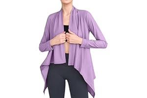 Charmo Swimsuit Coverup for Women UPF 50+ Beach Cover Up Long Sleeve Sun Protect Jacket Open Front Beach Cover Up