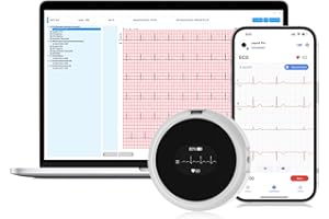CheckMe LepodPro Moniteur ECG à 7 dérivations, enregistrement ECG en temps réel pendant 24 heures, rapport ECG AI détaillé, marqueurs d'événements, autonomie de la batterie de 72 heures, prise en
