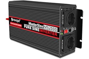 Novopal 2000W/4000W Inverter Onda Sinusoidale di Potenza-DC 24V in AC 220V Inverter di Tensione-2 EU Presa con Uscita USB-5 Metri di Telecomando-Adatto per camion, campeggio, viaggi
