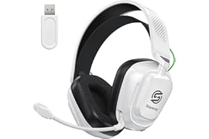 Skapendy 2.4GHz Wireless Gaming Headset for PS5, PS4, Switch, Mac, PC, Ultra-Low Latency, 50+ Hr Battery, Stereo Sound Gaming Headphones with Noise-Canceling Mic