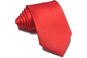 MAIANY Cravatte Uomo, Classica Cravatta Satin 8 cm in Disegno Monocromatico, Classica Cravatta da Matrimonio per Ufficio o Occasioni Festive