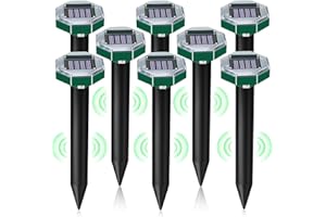 Jokresty Solar Mole Repellent,8 Pack Mole Repellent Ultrasonic,Sonic Mole Repeller With Waterproof Get Rid of Voles, Gophers, Rats, Snakes and Rodents for Outdoor Lawn Garden Yards