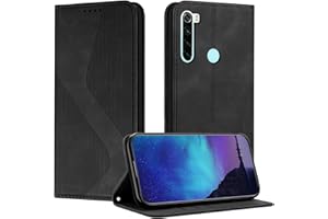 Fatcatparadise Funda para Xiaomi Redmi Note 8T, Cuero Premium Fundas con Tapa Libro Móvil Flip Case Protección Ranura Tarjeta Soporte Billetera Magnético Carcasa para Xiaomi Redmi Note 8T (Negro)