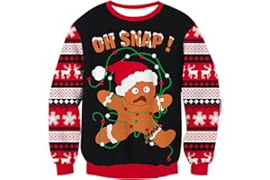 Fanient Kids Christmas Sweater Boys Girls Knitted Jumper Cute Pattern Xmas Knitwear Pullover Warm Sweatshirt for Boys Girls 7-14 Years