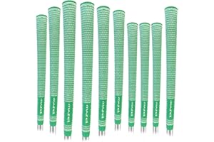 MAZEL Golfschlägergriffe 10 Stück, Golfgriffe Midszie & Standardgröße, rutschfeste Baumwoll-Golfschlägergriffe mit komfortablem weichem Gefühl