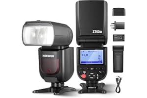 NEEWER Z760-N TTL Camera Flash Speedlite Compatible with Nikon DSLR, 76Ws GN60 2.4G 1/8000s HSS Speedlight, TCM Conversion, 7.4V/2600mAh Lithium Battery Charger Set, 480 Full Power Flashes UK Plug