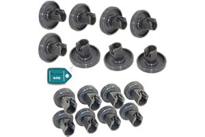 ELECTROHOGAR Ruedecillas Lavavajillas | Juego Universal Completo de Ruedas para Cestos Superior e Inferior | Compatible con Zanussi, AEG, Electrolux...
