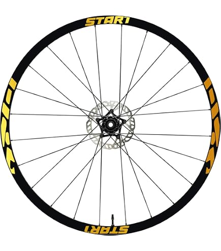 Autocollants Fluoresents Pour Jantes De Vélo - 27,5 Pouces - Rouge Fluo - Lot Complet 2 Roues