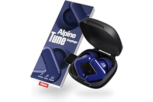 Alpine Tune Tapones Oidos Concierto, Tapones Oidos Música con Reducción de Ruido, Calidad Hi-Fi, 19dB Protección Auditiva, 4 Tamaños Incluidos, Para Festivales, Fiestas y Clubs, Azul Marino