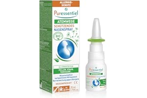 ‎PURESSENTIEL Puressentiel - Schützendes Nasenspray Allergiezeiten mit ätherischen Ölen in Allergiezeiten gegen Pollen - Staub - Tierhaare - Bio ätherishes Öl 20 ml