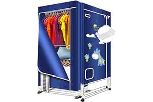 KASYDOFF Heated Clothes Airer, 1600W-1.7 Meter Electric Clothes Dryer (Anion) with 360 Mins Timer, 3-Tier Foldable Heated Clothes Dryer with Cover, Energy Saving Heated Airers for Indoor, Apartment