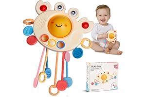 TACOPET Yevohadt Montessori Jouet Bebe 1 an, Eveil 6-18 Mois, Enfant an 2 Ans, Silicone d'apprentissage et de Dentition Sensoriel, Bain pour Bébé, Motricité Fine, Cadeau Garçon Fille