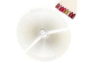 Alle's 100pcs Nuancier Ongle,Présentoir de Couleurs pour Faux Ongles,Éventails d'Affichage pour Nuancier d'Ongles,Presentoir Ongles Nuancier Vernis Semi Permanent,Couleur Naturelle
