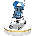 Nurtur Rex Convenience Infant Buggy Stroller, Lightweight Stroller with ‎Alloy Steel Frame, Compact Fold, Canopy, Shoulder Strap, 6-36 months- Light Blue/Black