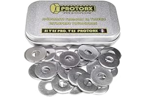 PROTORX Rondelles Metal Inox M6 : (Diam.int = 6,4mm x Diam.ext = 18mm) Boite 30pcs Large Plate Type "L" en Acier Inoxydable A2 | Carrossier Bricolage Réparation | Anti-Corrosion Usage Exterieur-Interieur