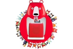 Xozoyo Children's Shelf, Personalised Magnetic, Compatible with Toniebox and Tonies for Over 30-48 Figures, Wall Shelf for Music Box, for Playing and Collecting, for Children's Baby Room (Red)