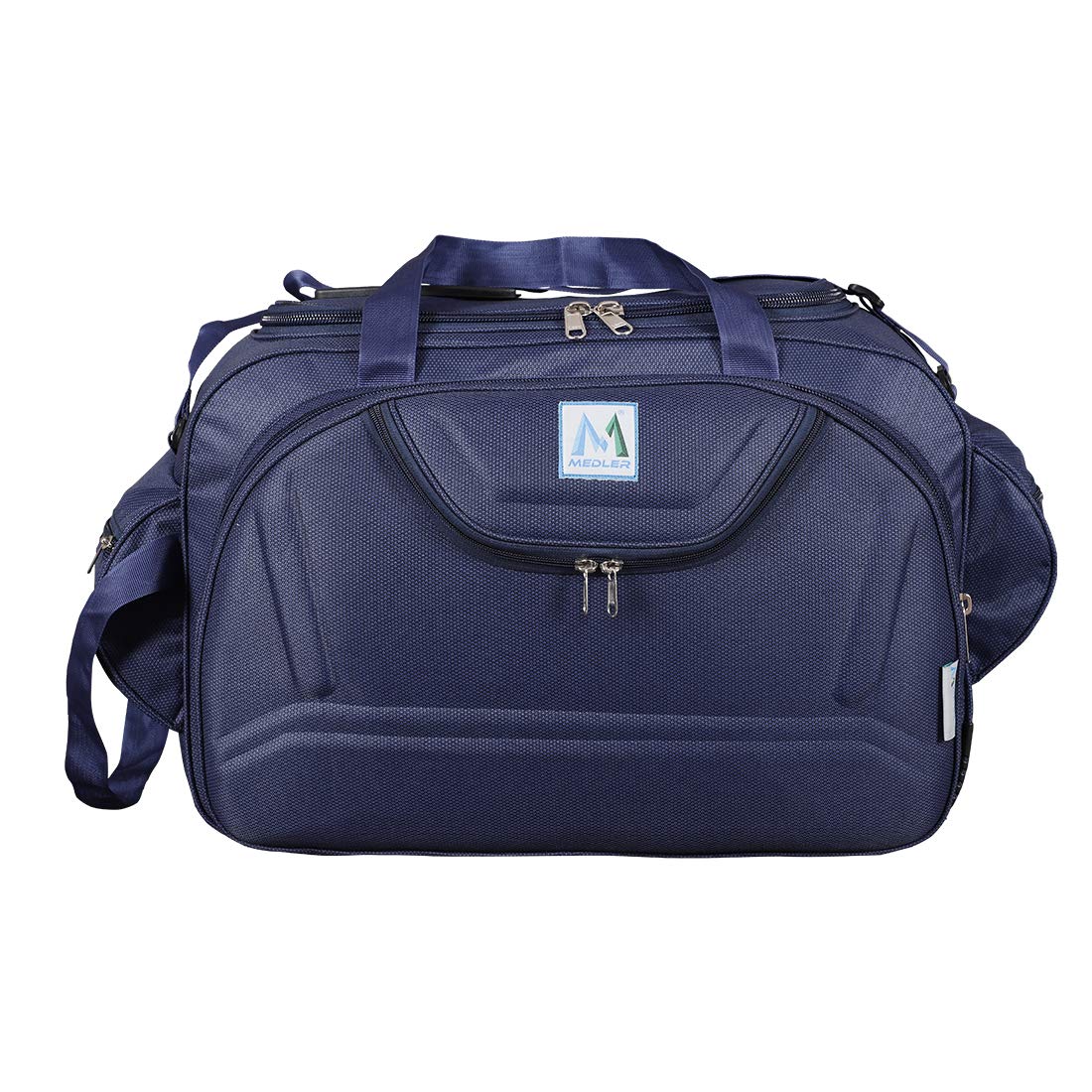 M MEDLER Epoch Nylon 55 litres Waterproof Strolley Duffle Bag- 2 Wheels - Luggage Bag - (Navy Blue) - Image 3