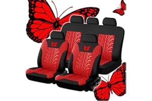 EGNIAN Voiture Ensembles De Housses Siège pour Dacia Duster 2.Gen 1.Gen HM HS 2010-2014 2015 2016 2017 2018 2019 2020 2021 2022 2023 2024 2025, Confortables Respirant Interieu Accessoire,Red