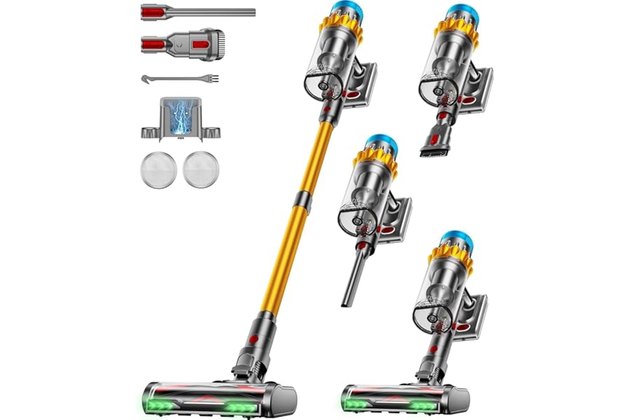 Wireless Vacuum Cleaner, 55KPA/650W/70Mins Wireless Electric Broom, Self-Supporting Anti-Tangle/OLED Screen/1.8L Cup Powerful Cordless Vacuum Cleaner, Suitable for Carpets/Floors/Hair