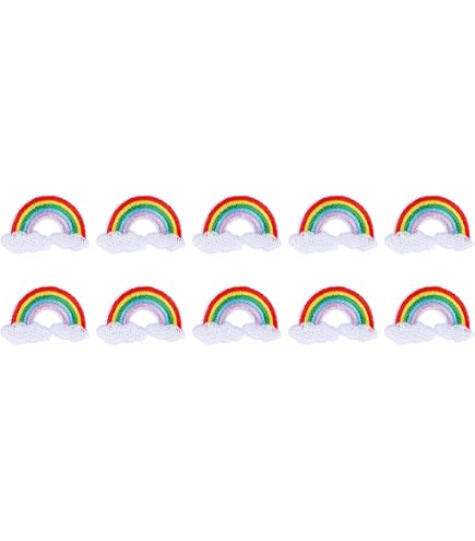 ELLU Regenbogen-Blitz-Aufnäher Zum Aufbügeln Oder Nähen – Bunt, Bestickt, Perfekt Für LGBT & Pride