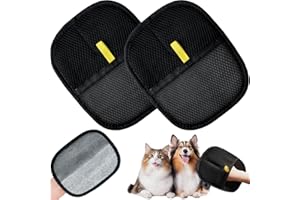 BELLAGESUNDHEIT Fellmagnet Handschuh, Fellhandschuhe Fingerlos für Hunde & Katzen – Wiederverwendbare Fellpflege-Handschuhe, Entfernt Lose Haare für Glattes Fell, Ideal für Möbel, Kleidung und Autositze