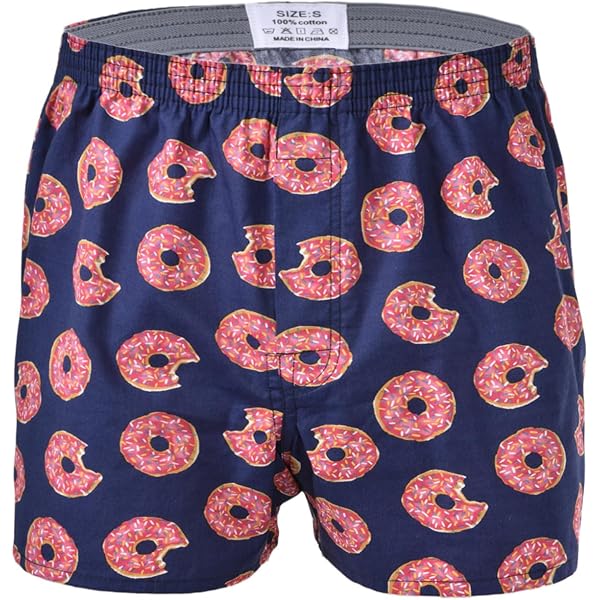 Happy Shorts Boxer Uomo In Cotone Con Stampa Pizza - Divertenti E Originali