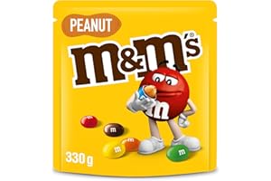 M&M's Cacahuete Snack en Bolitas de Colores de Chocolate con Leche y Cacahuete, Ideal como Regalo (330g)