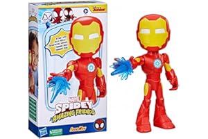 HASBRO Superwielka figurka Iron Mana z serialu Spidey i super-kumple Marvela, zabawka dla przedszkolaków z superbohaterem, dla dzieci w wieku od 3 lat