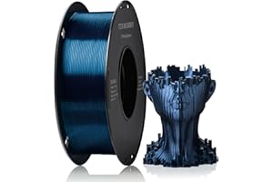 Filament PLA effet soie 1,75 mm, pour imprimante 3D, bobine de 1 kg, bleu