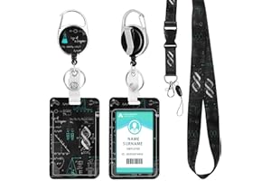 DUOUPA Porte Badge avec Cordon,Tour de Cou Badge avec Porte-Cartes,Porte Badge Enrouleur, Strap Neck avec Swivel Lobster Clasp pour Porte Badges d'Identification
