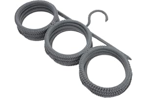 HOMOYOYO Percha de Anillo de Bufanda 9 Agujeros: Bufandas pañuelo Gancho Colgante Ahorro de Espacio Armario Gancho Organizador de múltiples Anillos para Corbata Calcetines Cinturones